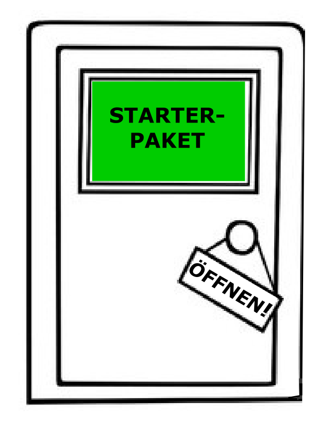 Grüne Tür zum STARTER-PAKET – Ihr sicherer Start ins eigene Marketing.